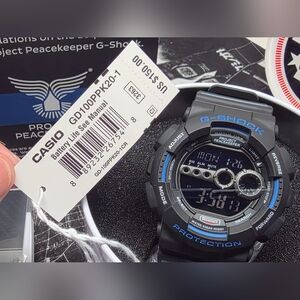 Casio G-Shock Police Thin Blue Line Watch GD100